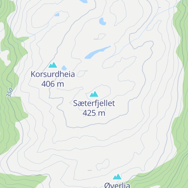 Map of Sæterfjellet