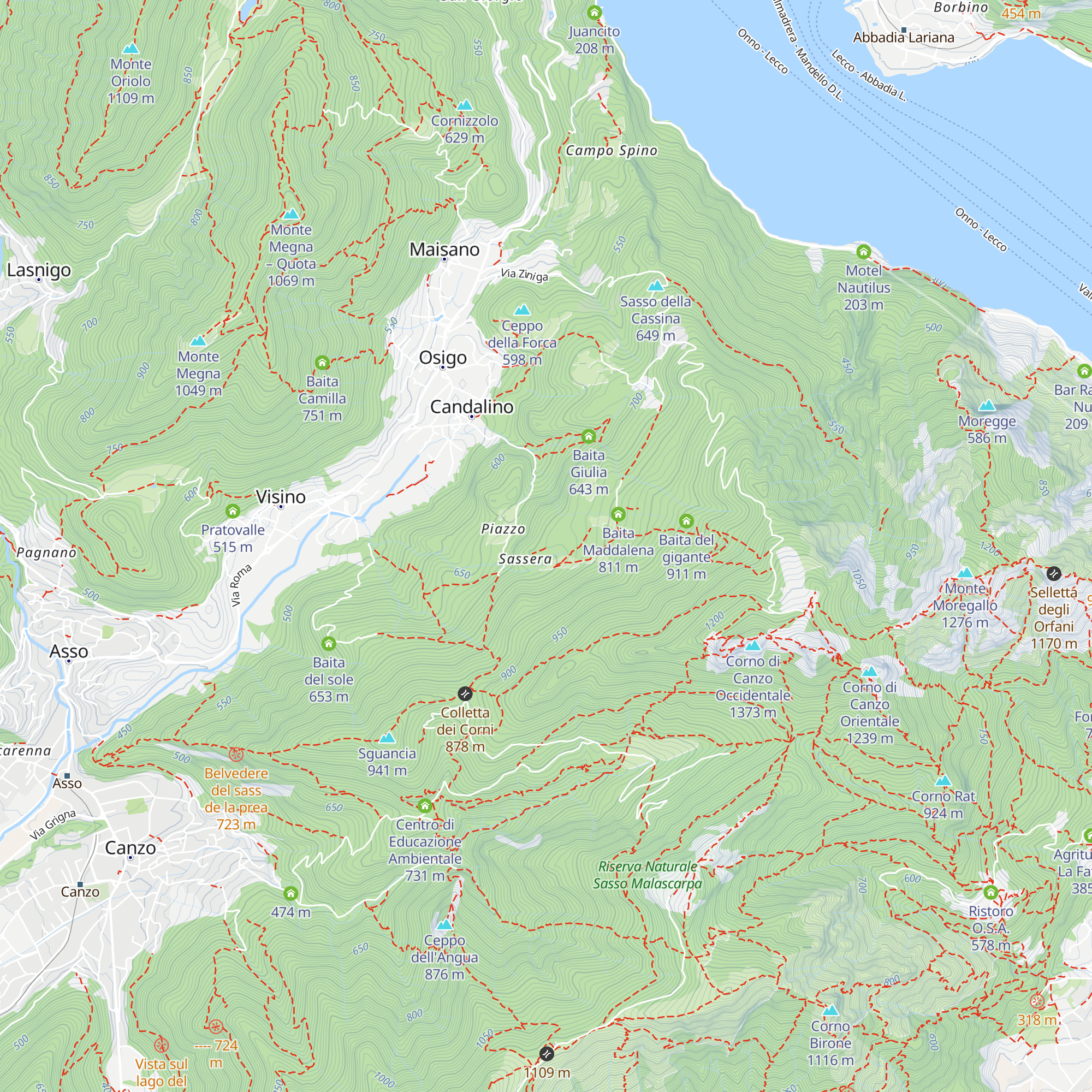 Baita Mazzora map