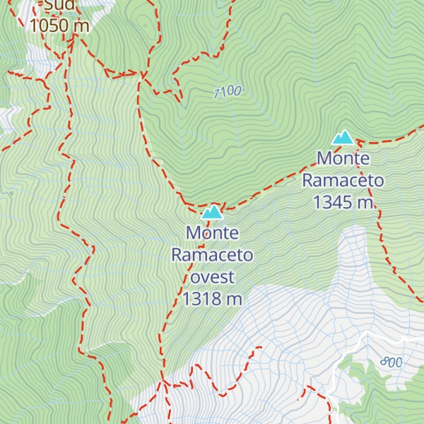Map of Monte Ramaceto ovest