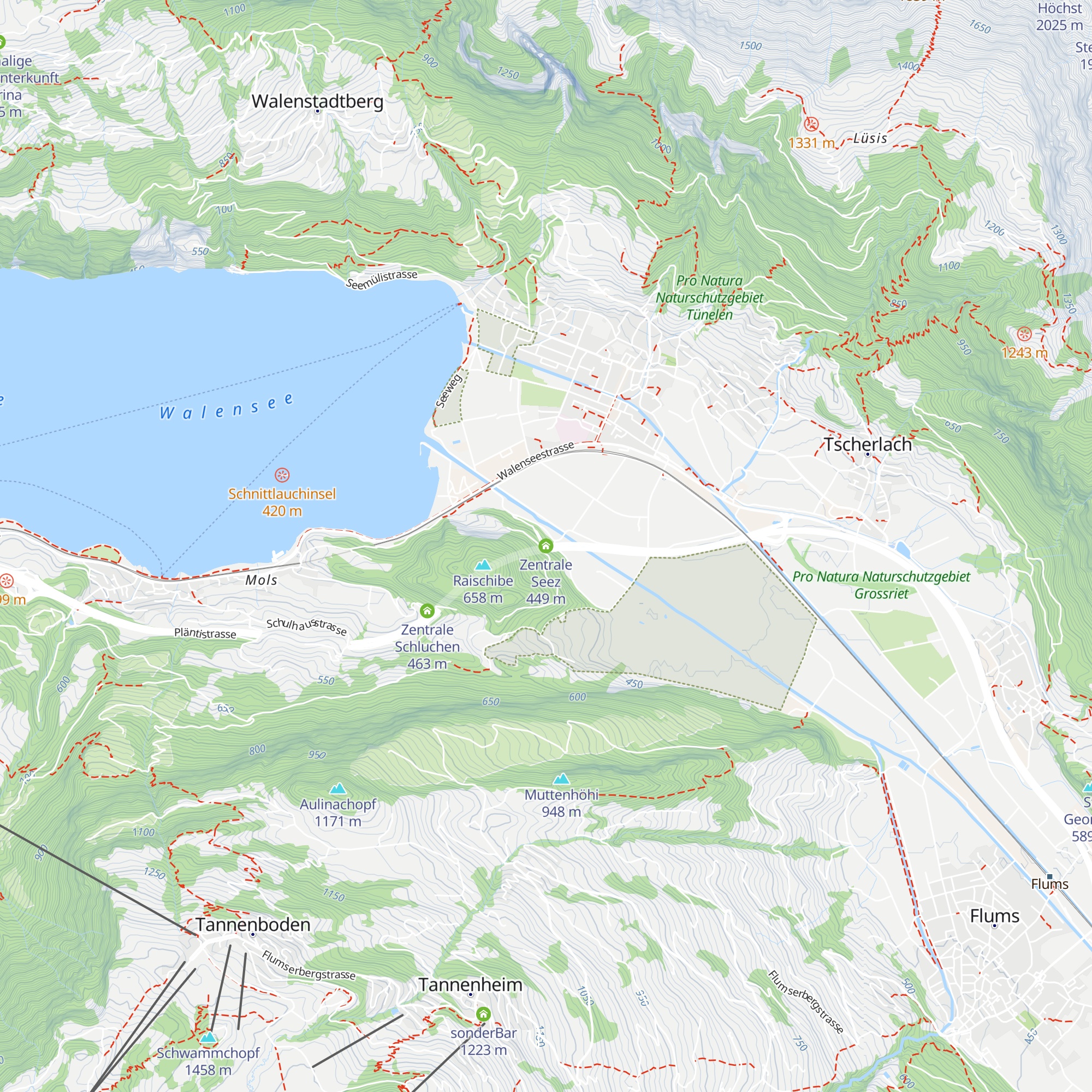 Zentrale Seez map