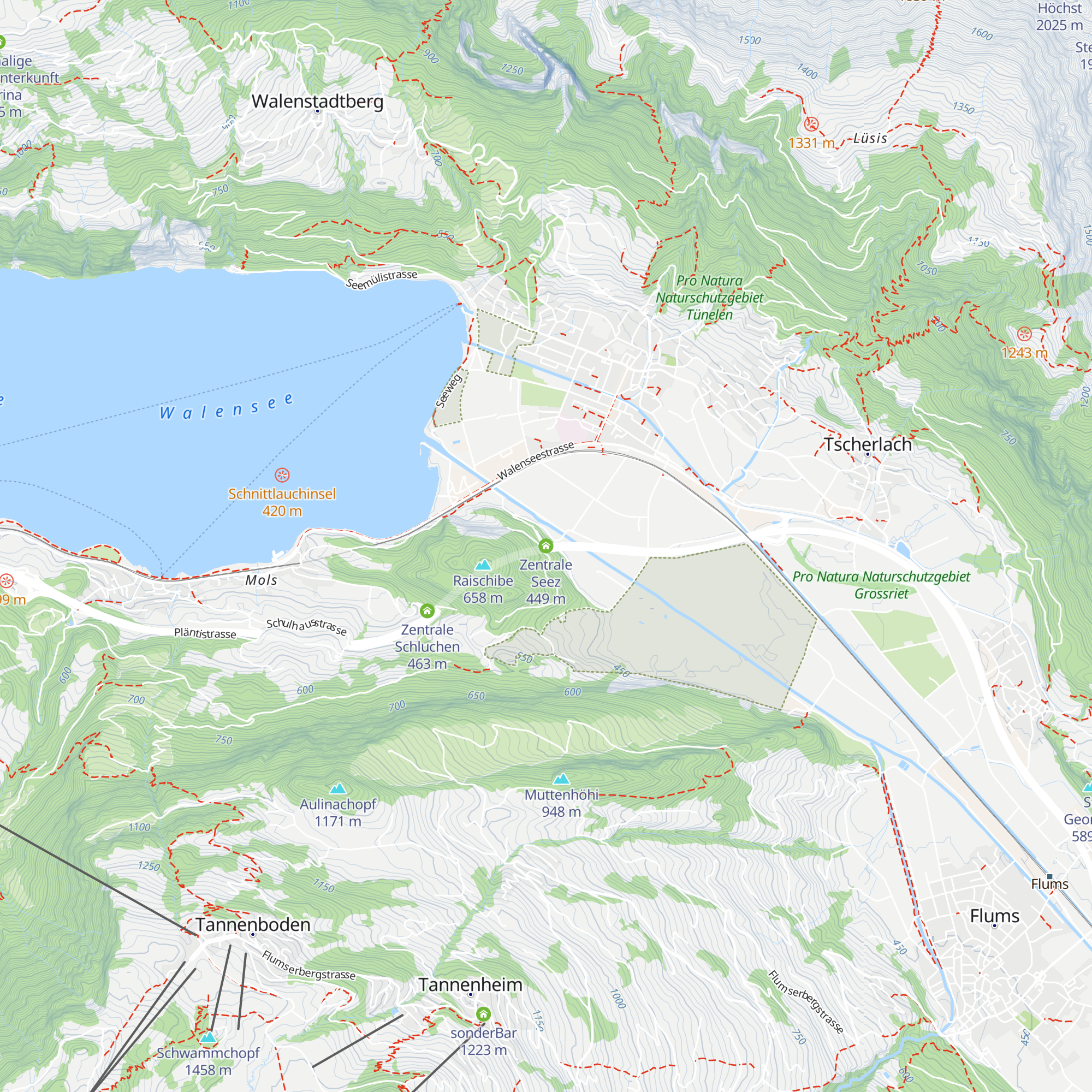 Zentrale Seez map