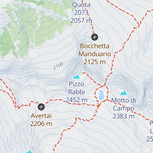 Map of Pizzo Rabbi