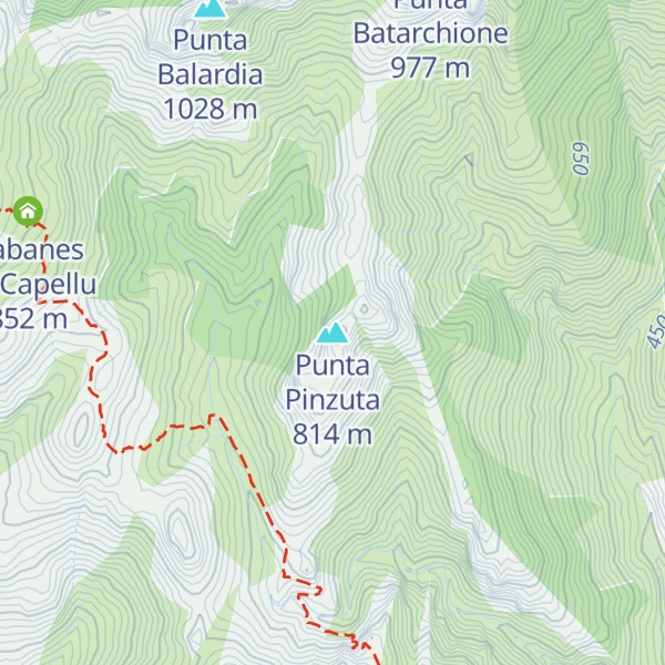 Map of Punta Pinzuta