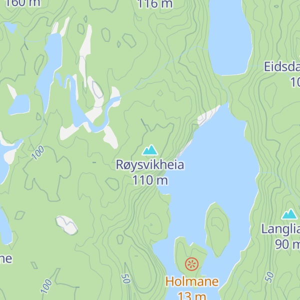 Map of Røysvikheia