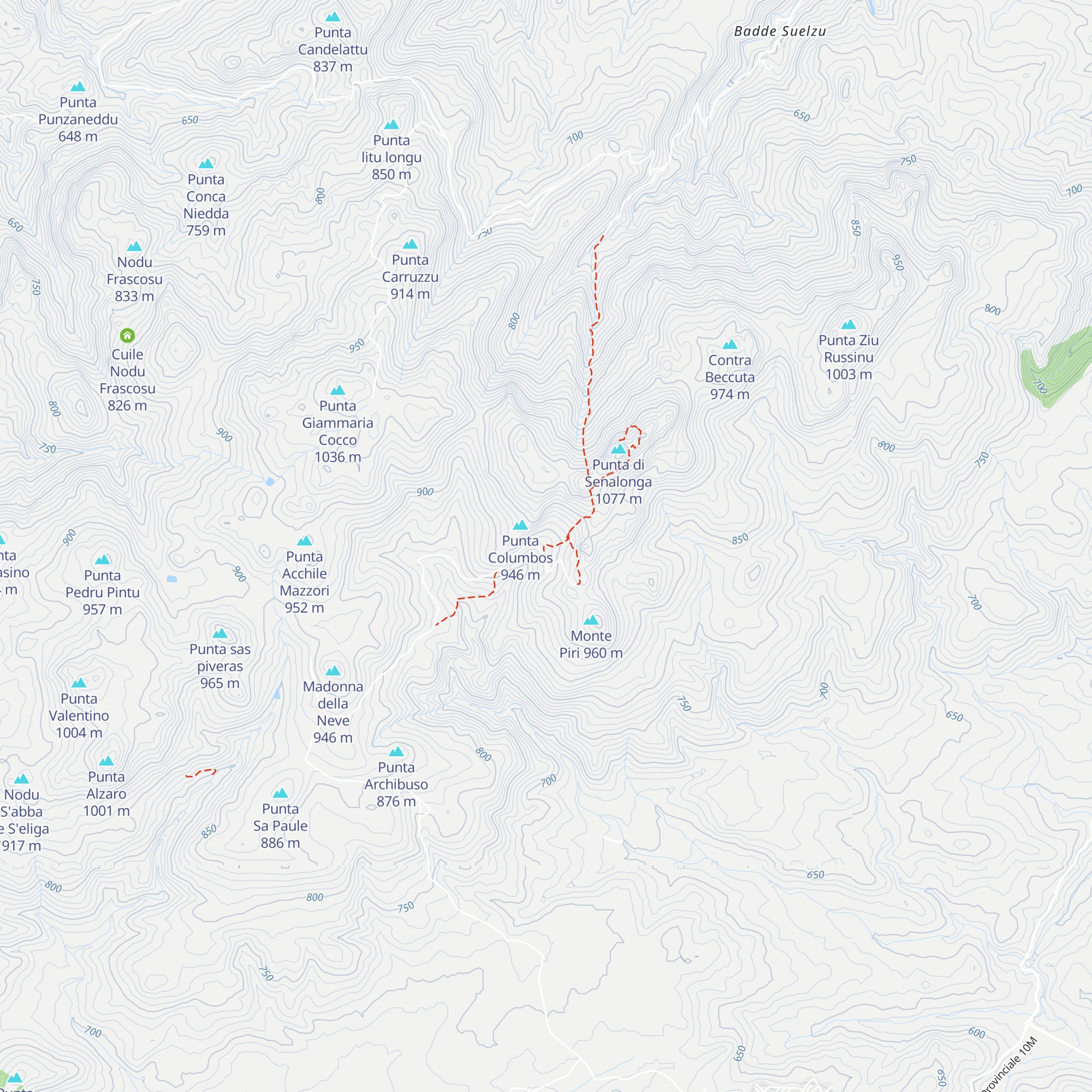 Rifugio Sos Culumbos map