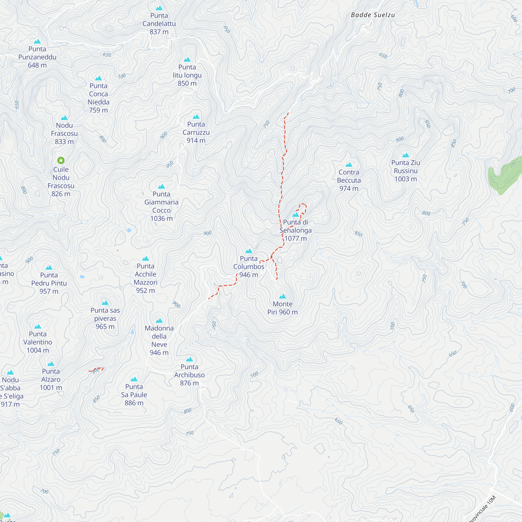 Rifugio Sos Culumbos map