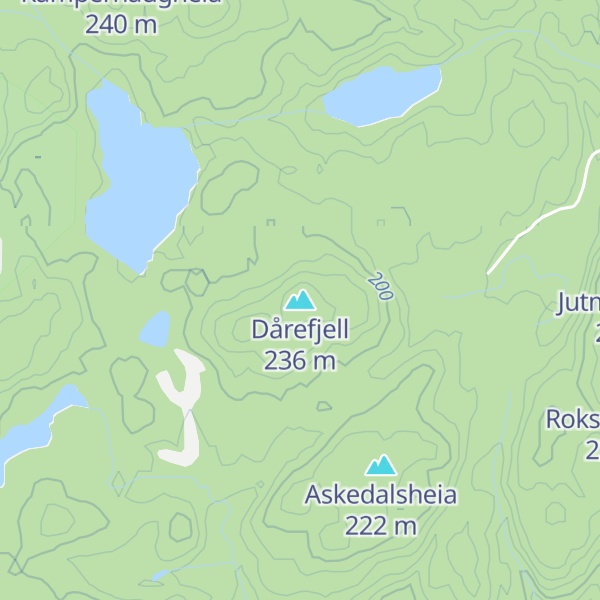 Map of Dårefjell