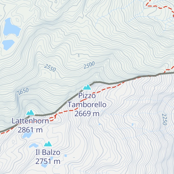 Map of Pizzo Tamborello
