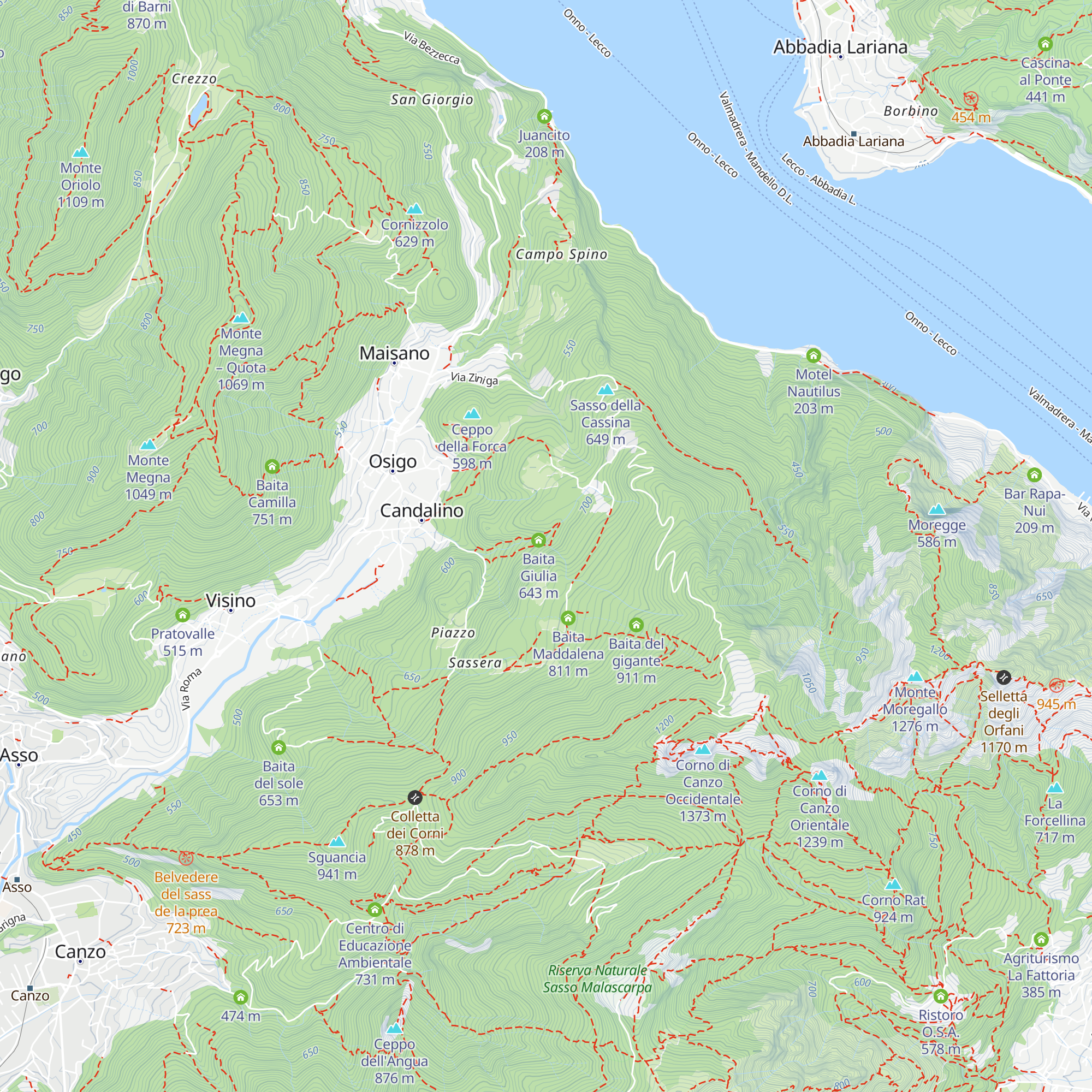Capanna Rusalda map
