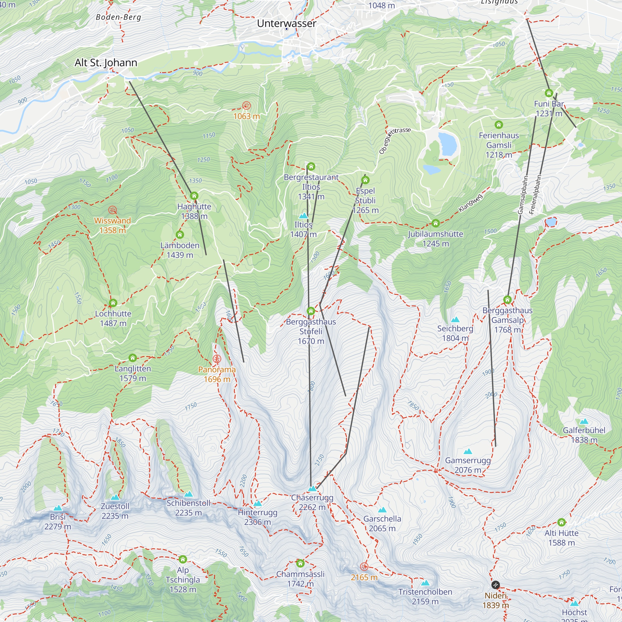 Berggasthaus Stöfeli map