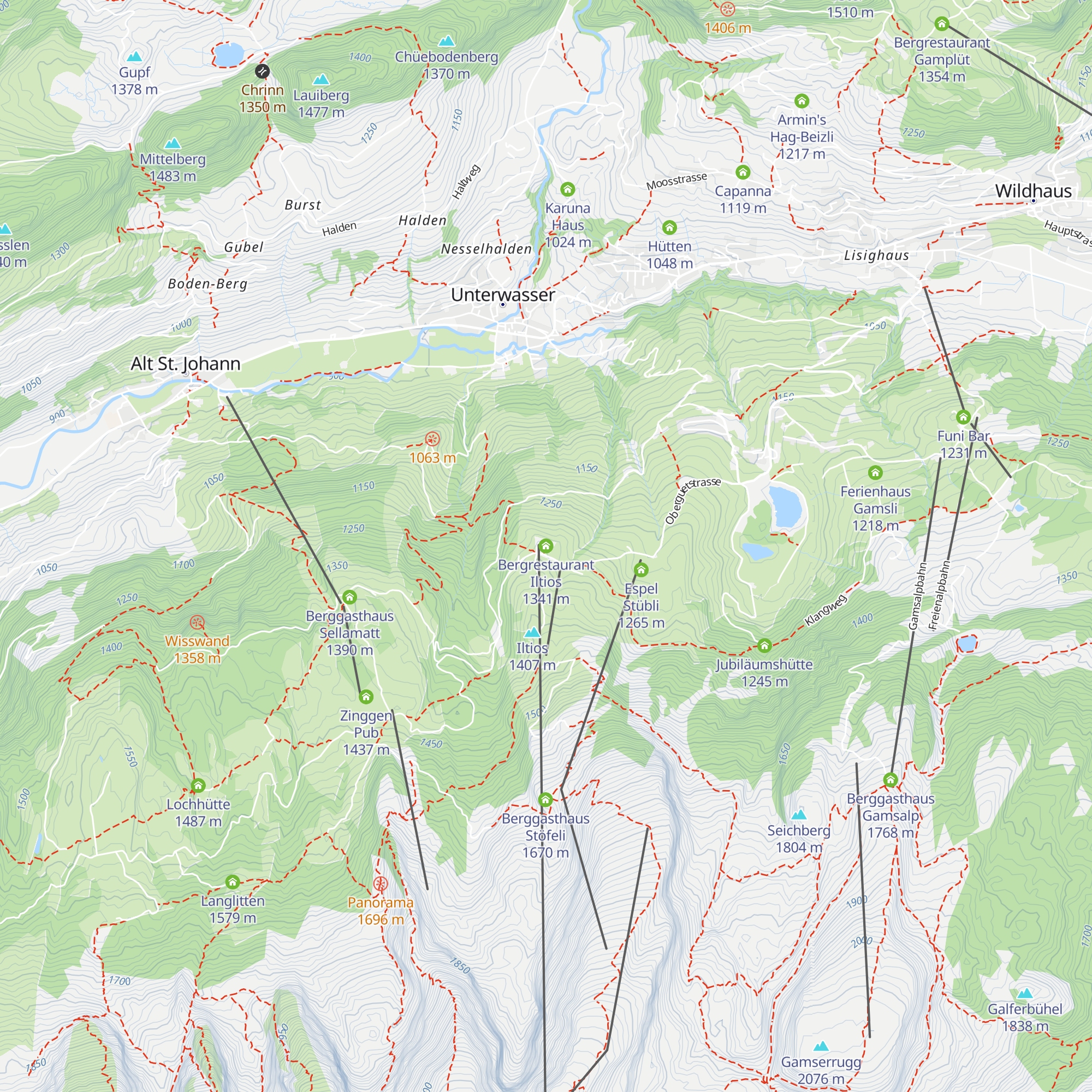 Bergrestaurant Iltios map