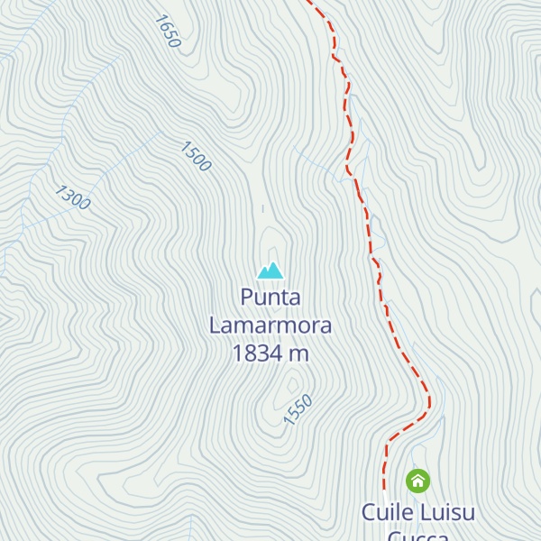 Map of Punta Lamarmora