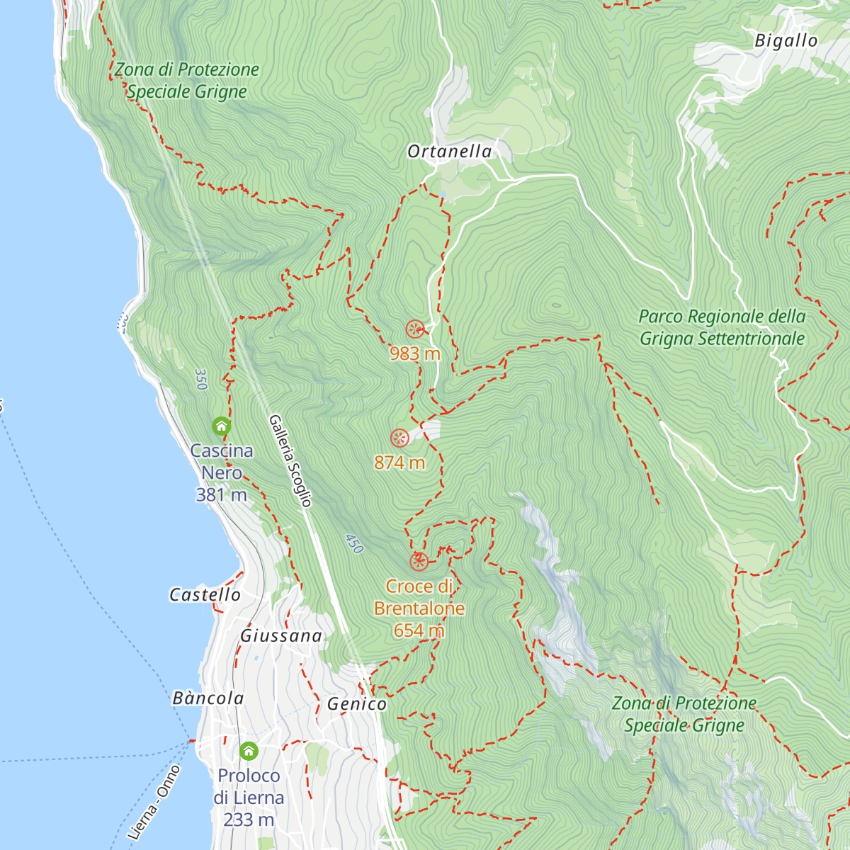 Alpe Mezzedo map