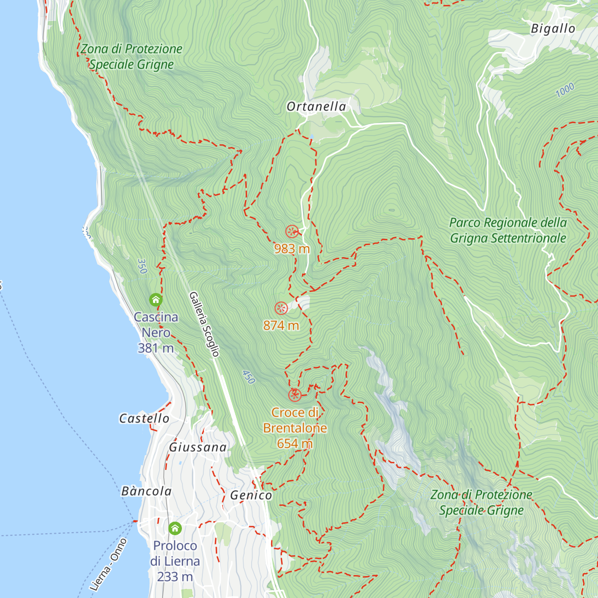 Alpe Mezzedo map