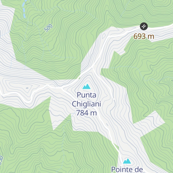 Map of Punta Chigliani