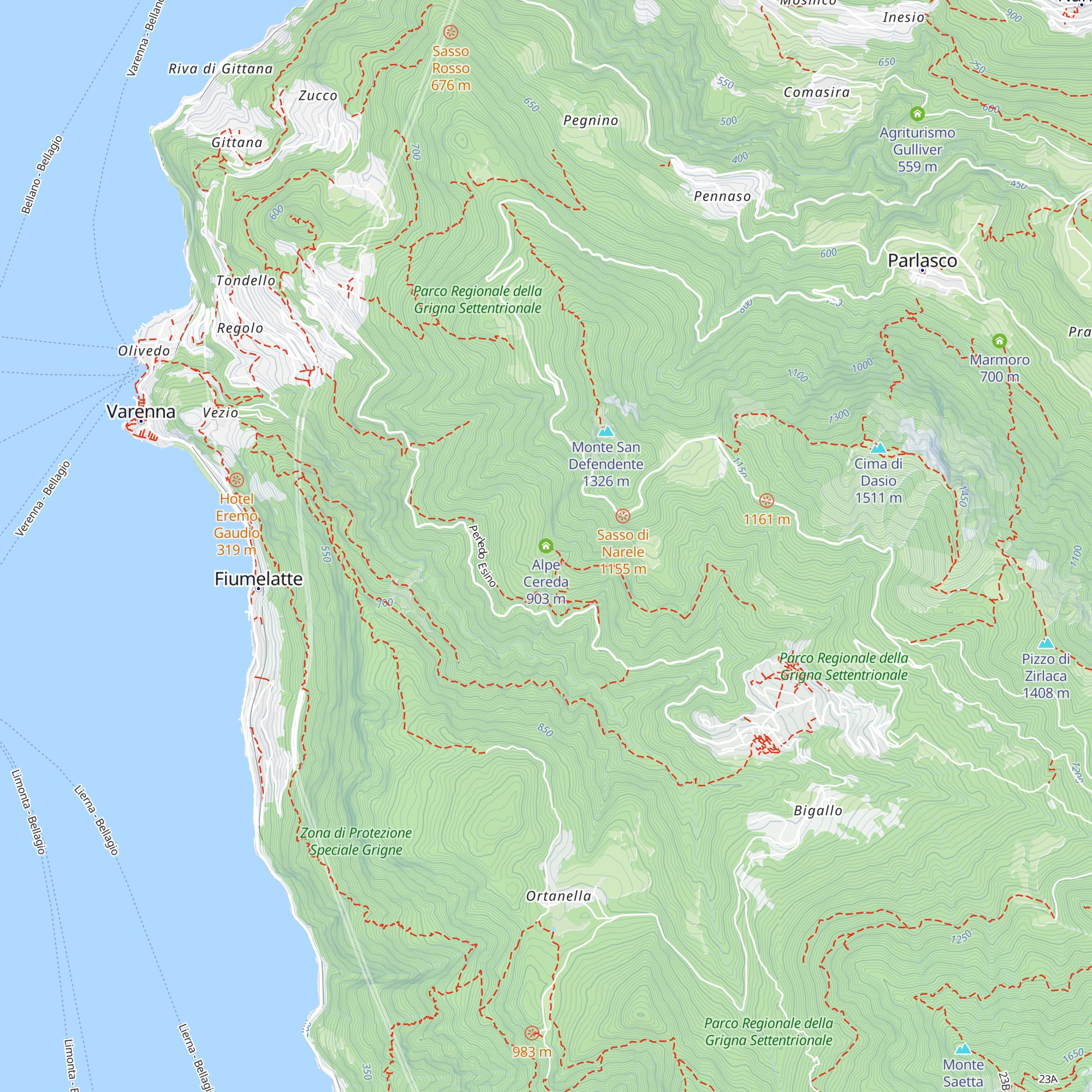 Alpe Cereda map