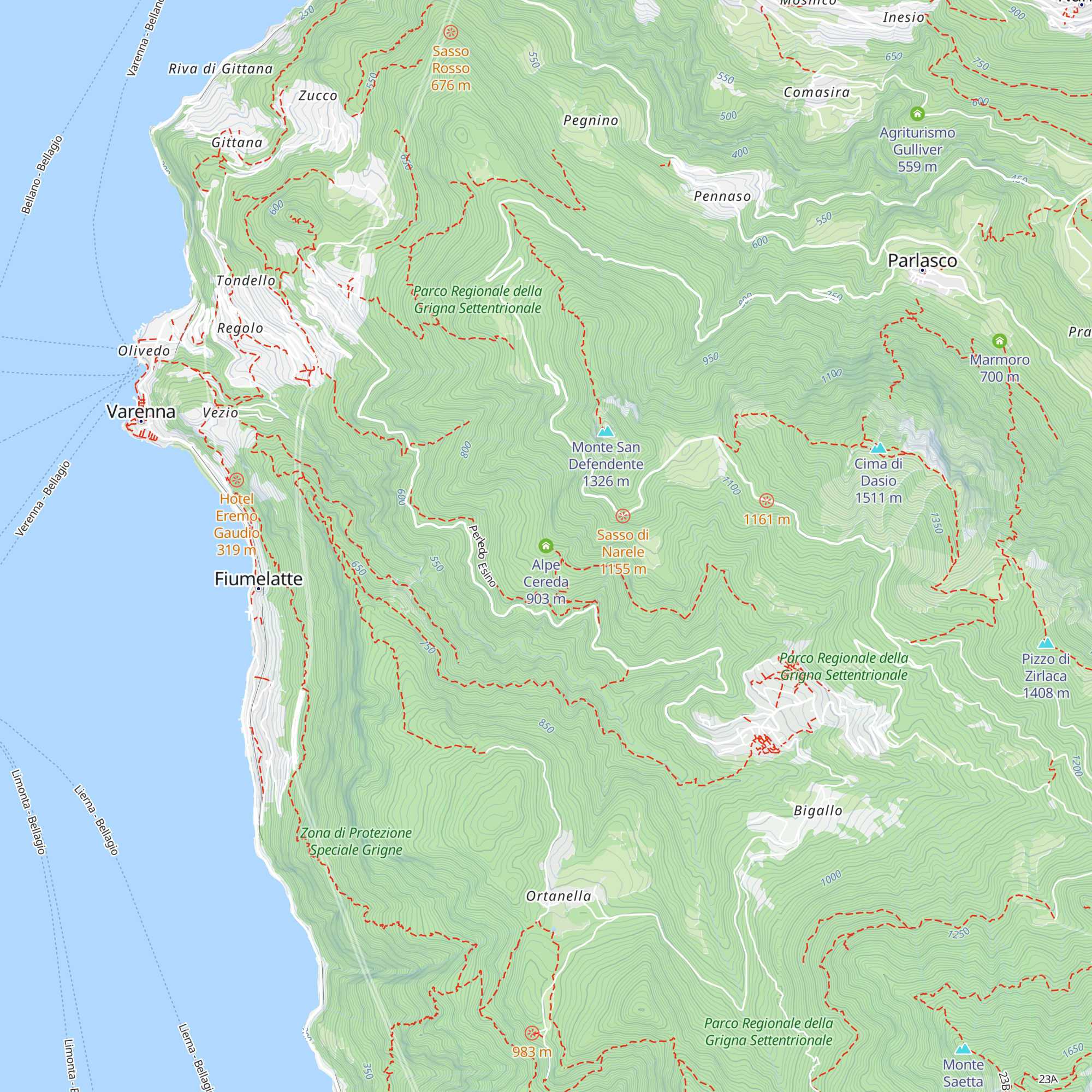 Alpe Cereda map
