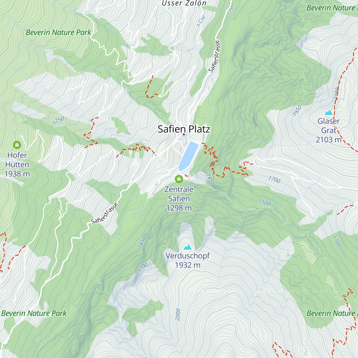 Zentrale Safien map