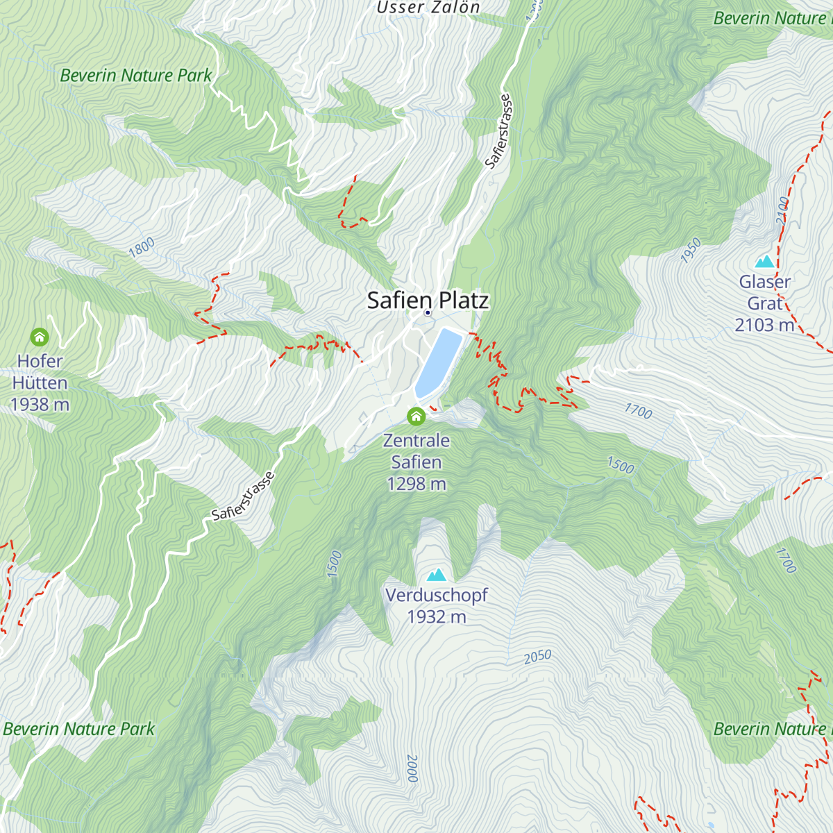 Zentrale Safien map