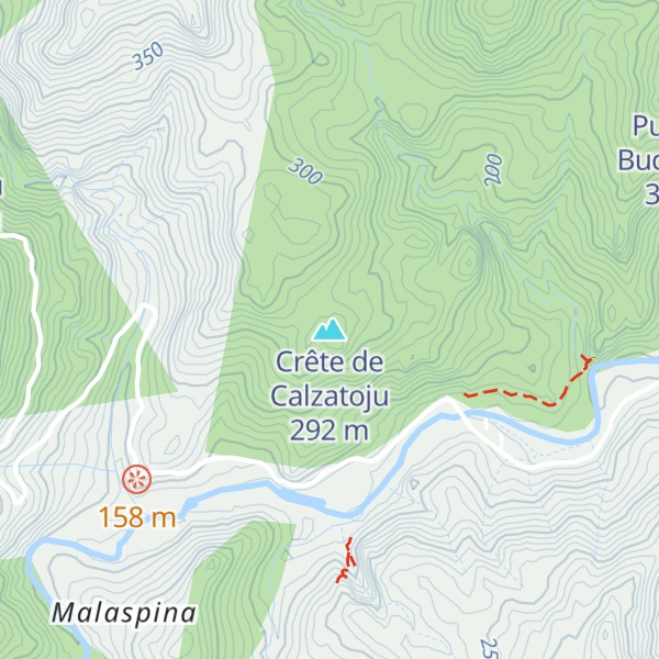Map of Crête de Calzatoju