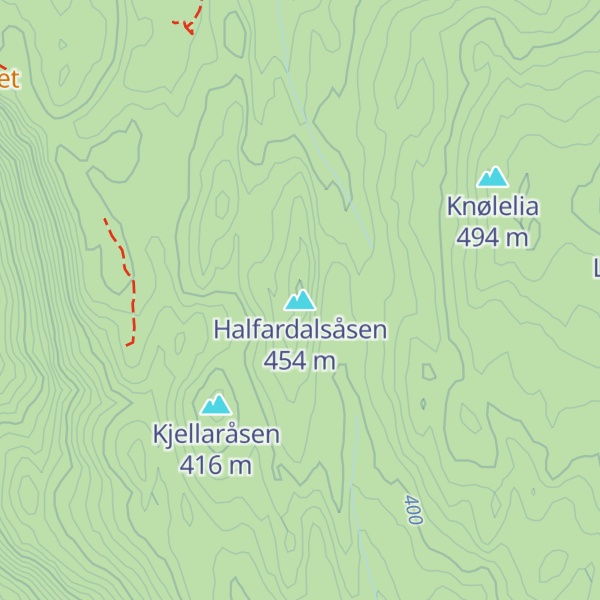 Map of Halfardalsåsen