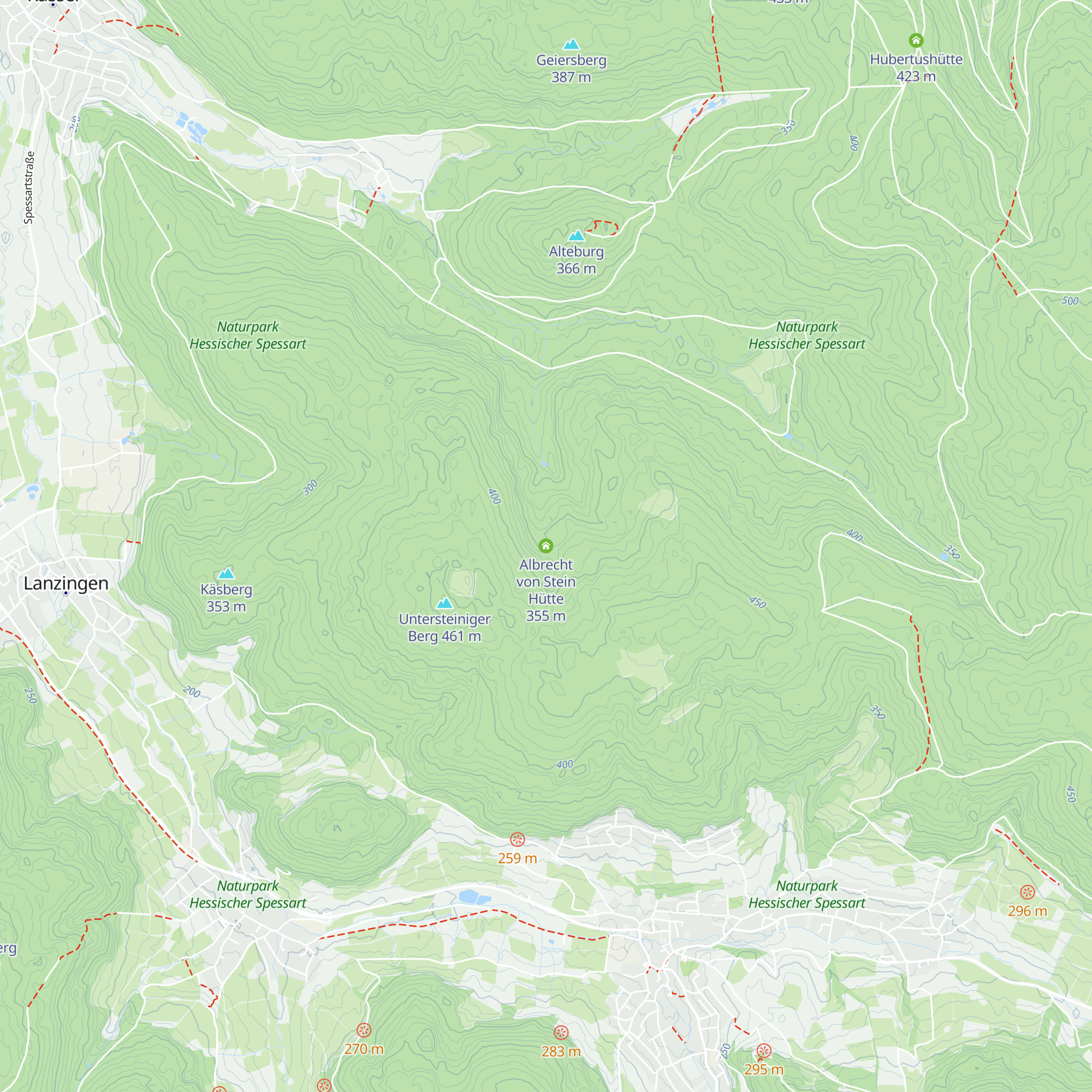 Albrecht von Stein Hütte map