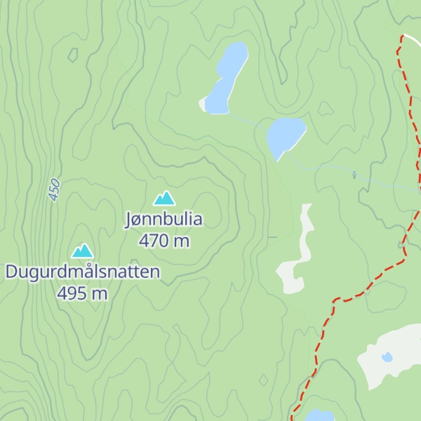 Map of Jønnbuåsen