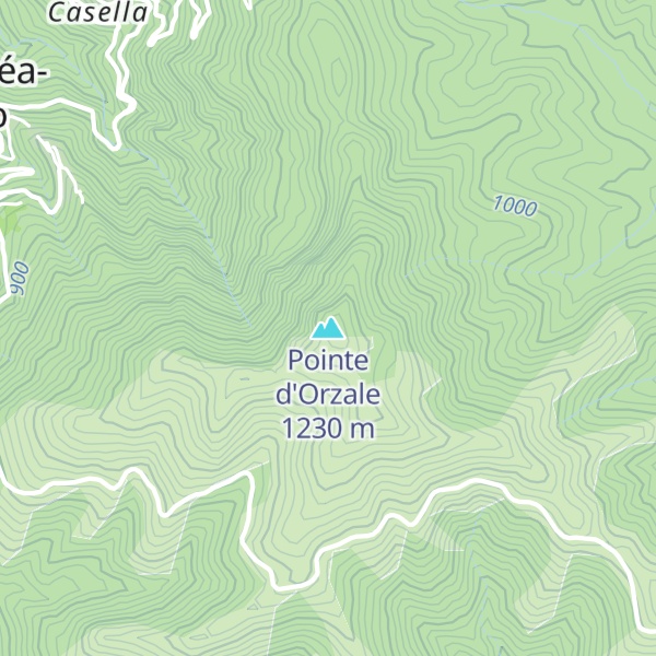 Map of Pointe d'Orzale