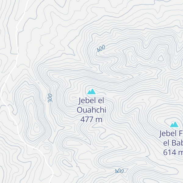 Map of Jebel el Ouahchi