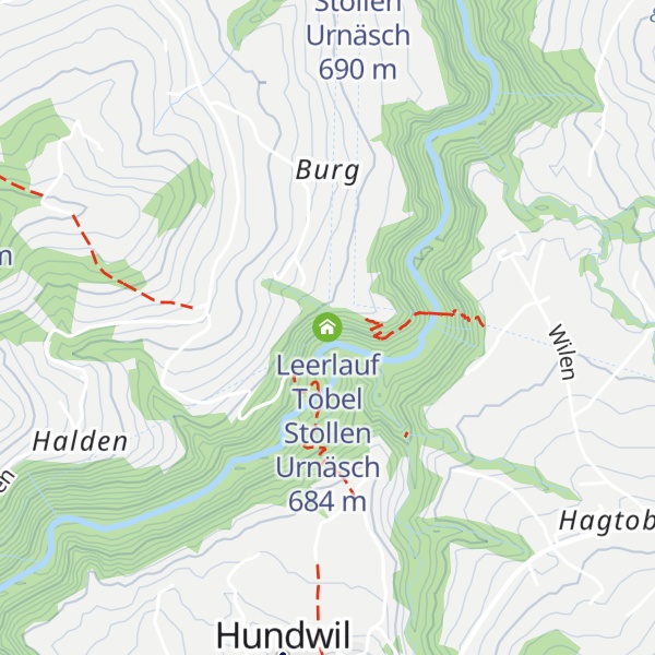 Map of Leerlauf Tobel Stollen Urnäsch