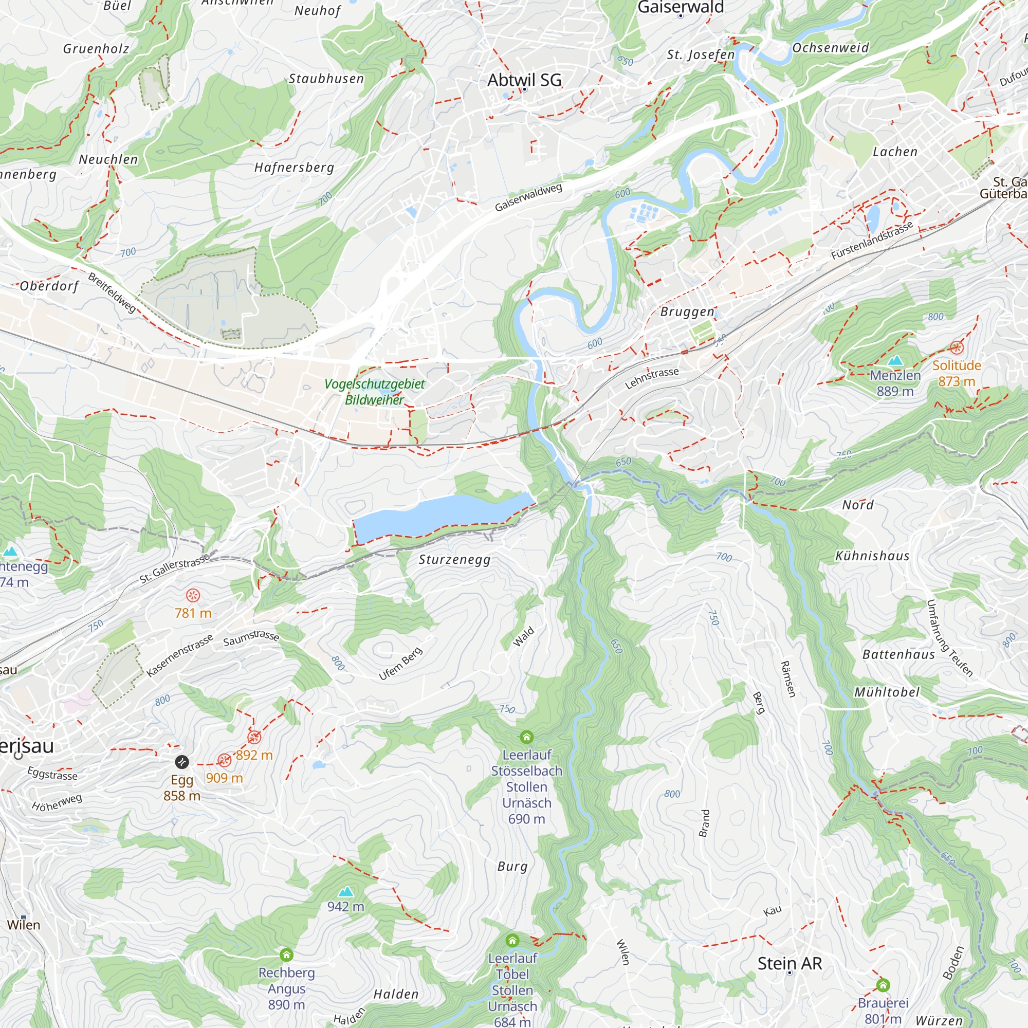 Wasserzuleitung Sitter map
