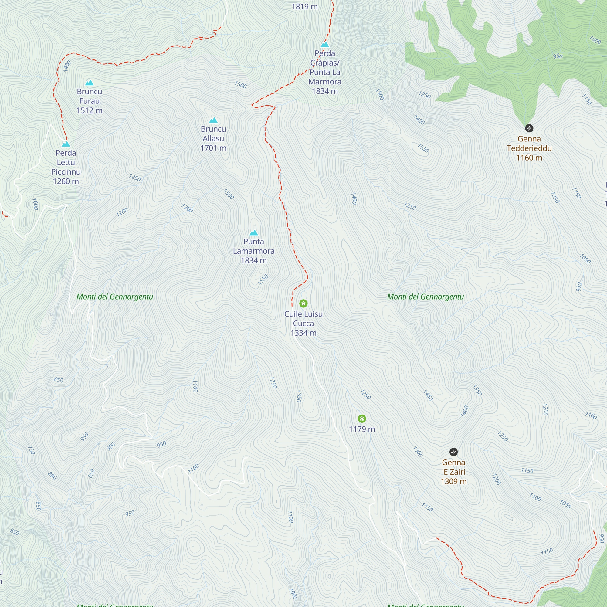 Cuile Luisu Cucca map