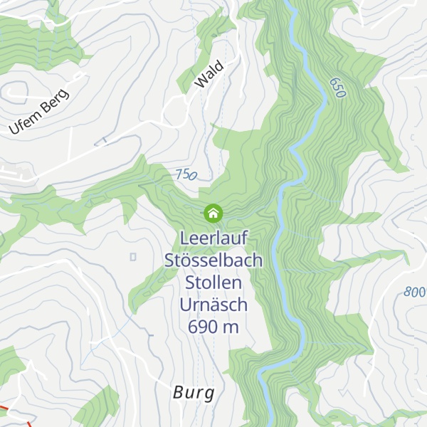 Map of Leerlauf Stösselbach Stollen Urnäsch