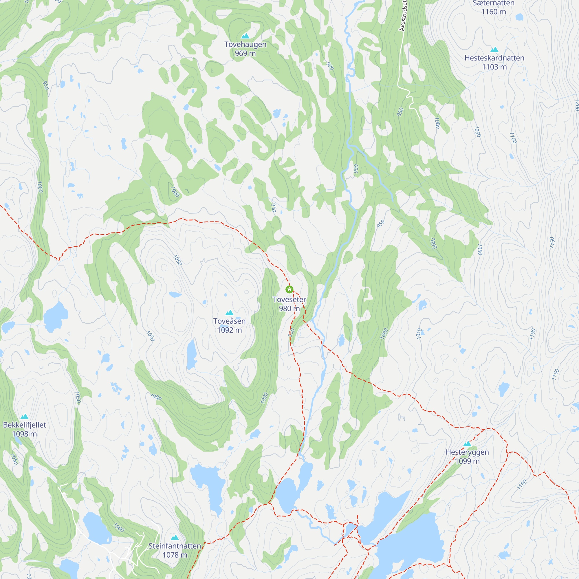 Toveseter map