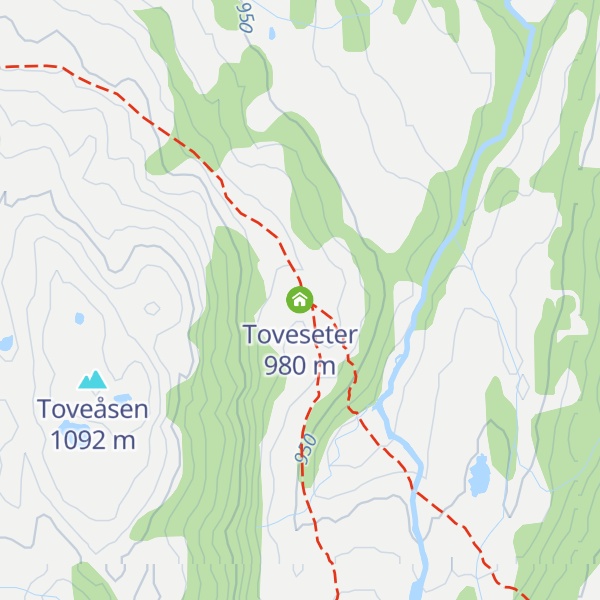 Map of Toveseter