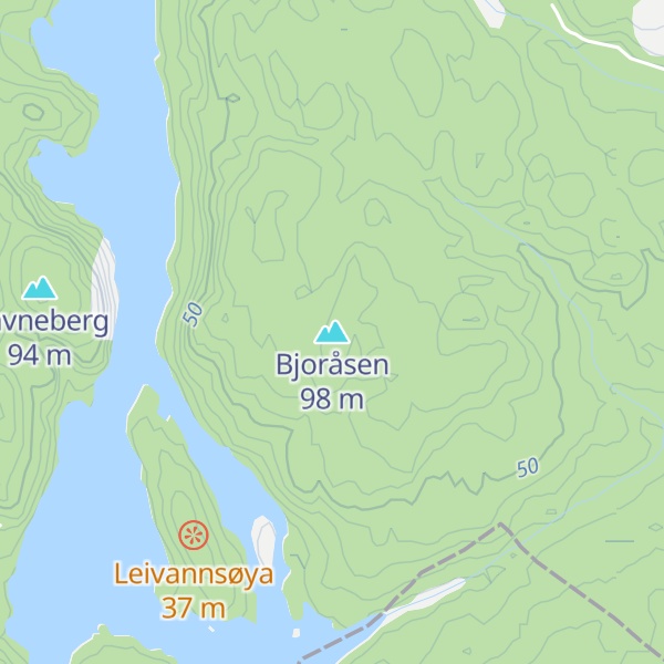 Map of Bjoråsen
