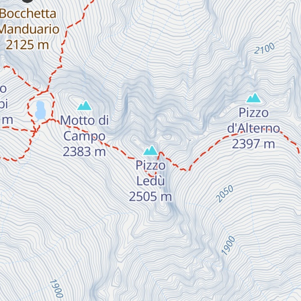 Map of Pizzo Ledù