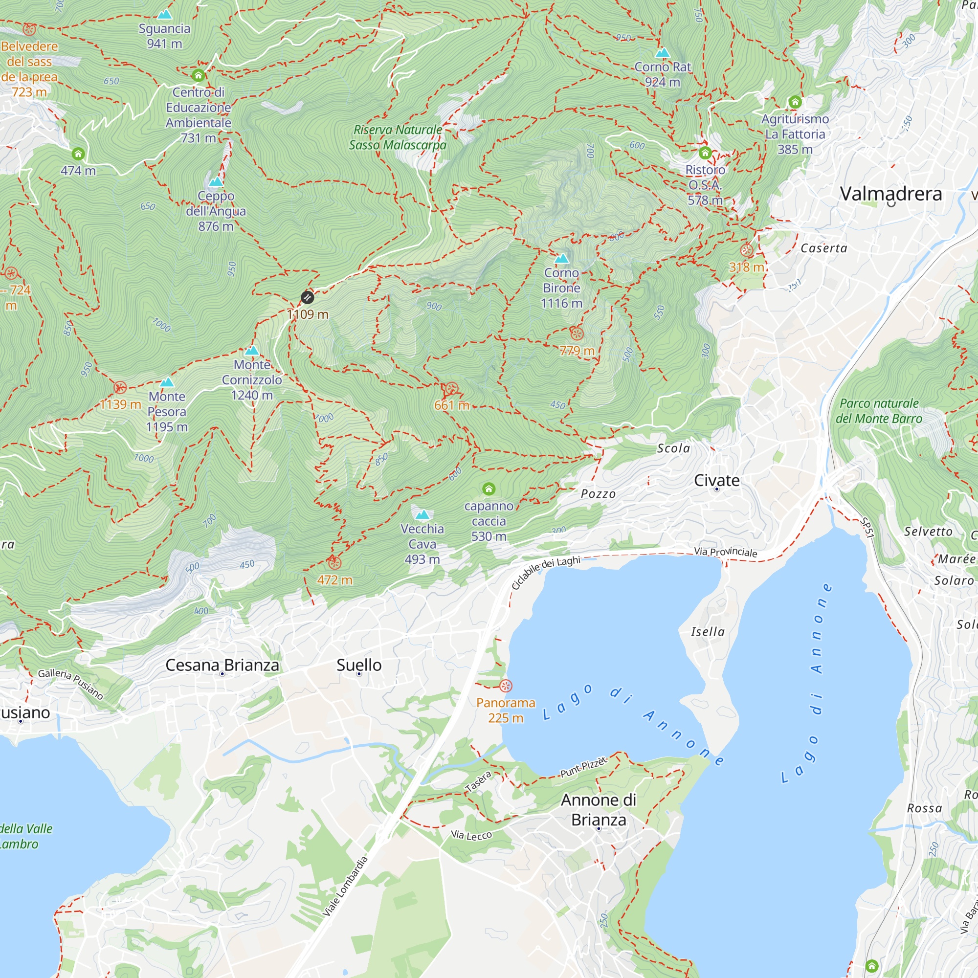 capanno caccia map