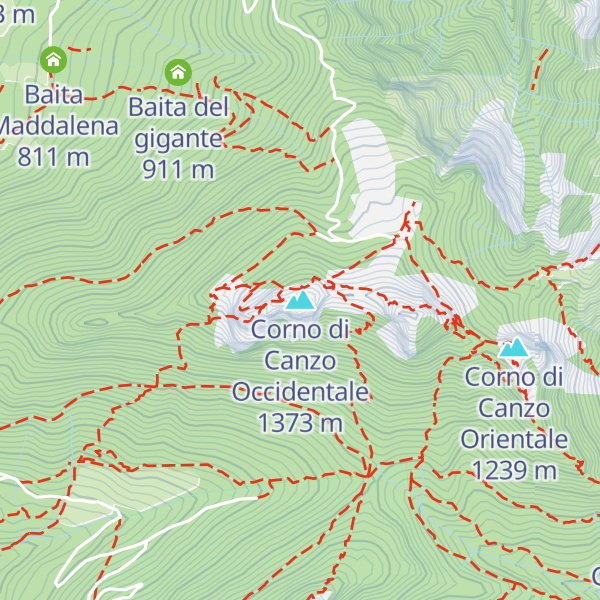 Map of Corno di Canzo Occidentale