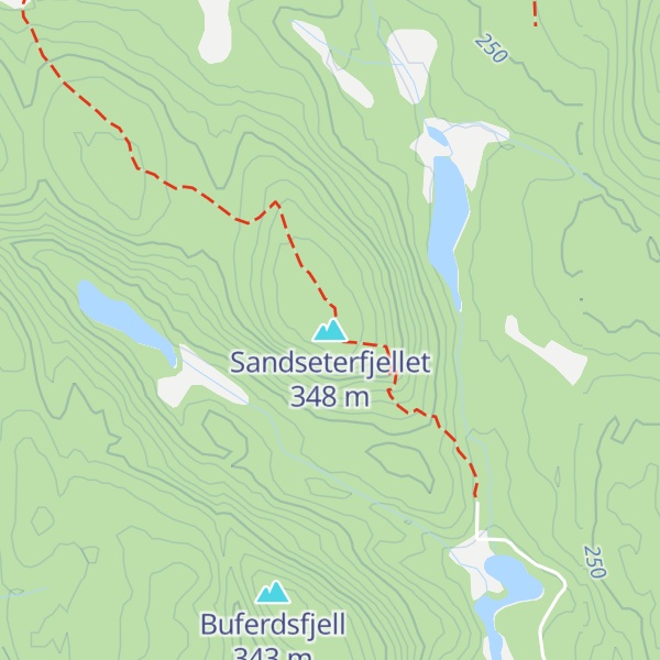 Map of Sandseterfjellet