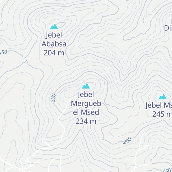 Map of Jebel Mergueb el Msed