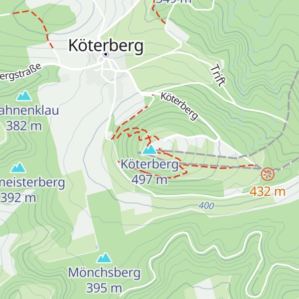 Map of Köterberg