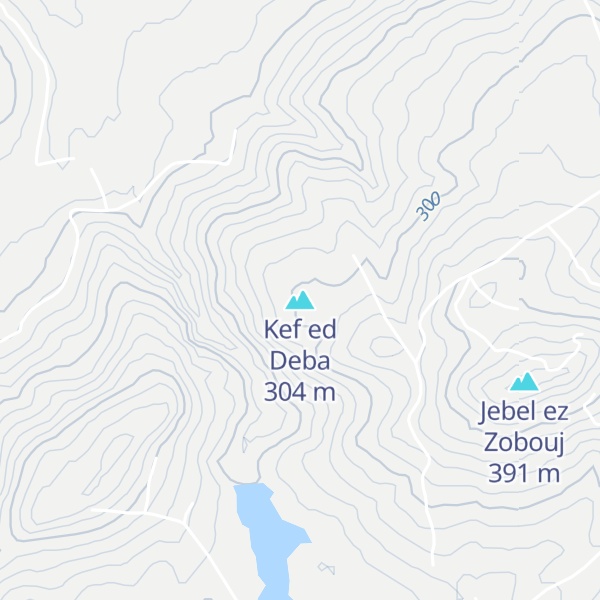 Map of Kef ed Deba