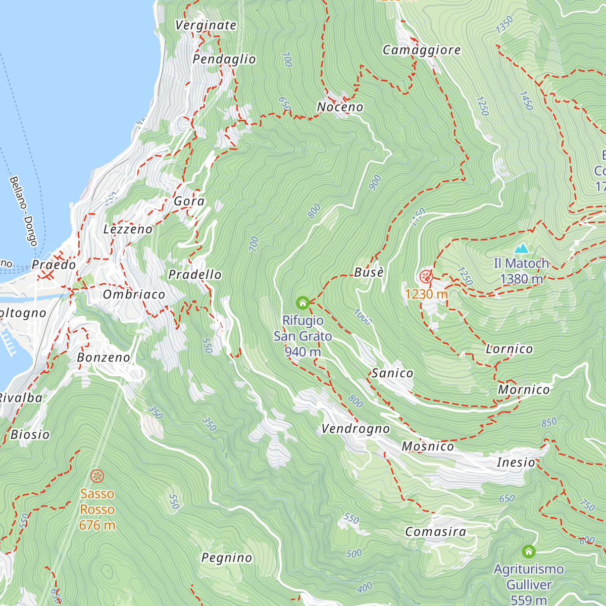 Rifugio San Grato map