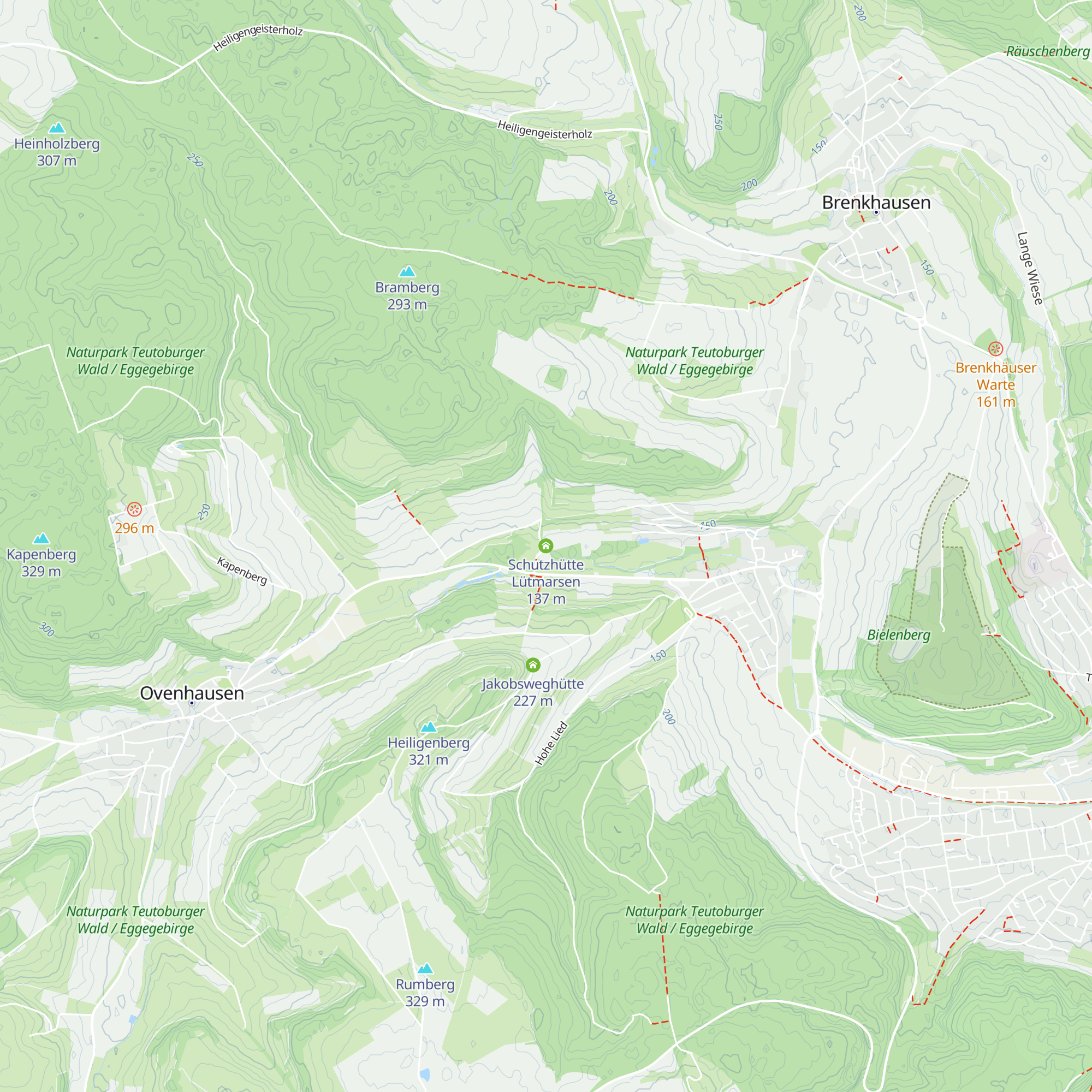 Schutzhütte Lütmarsen map