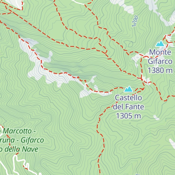 Map of Monte Castello Fante