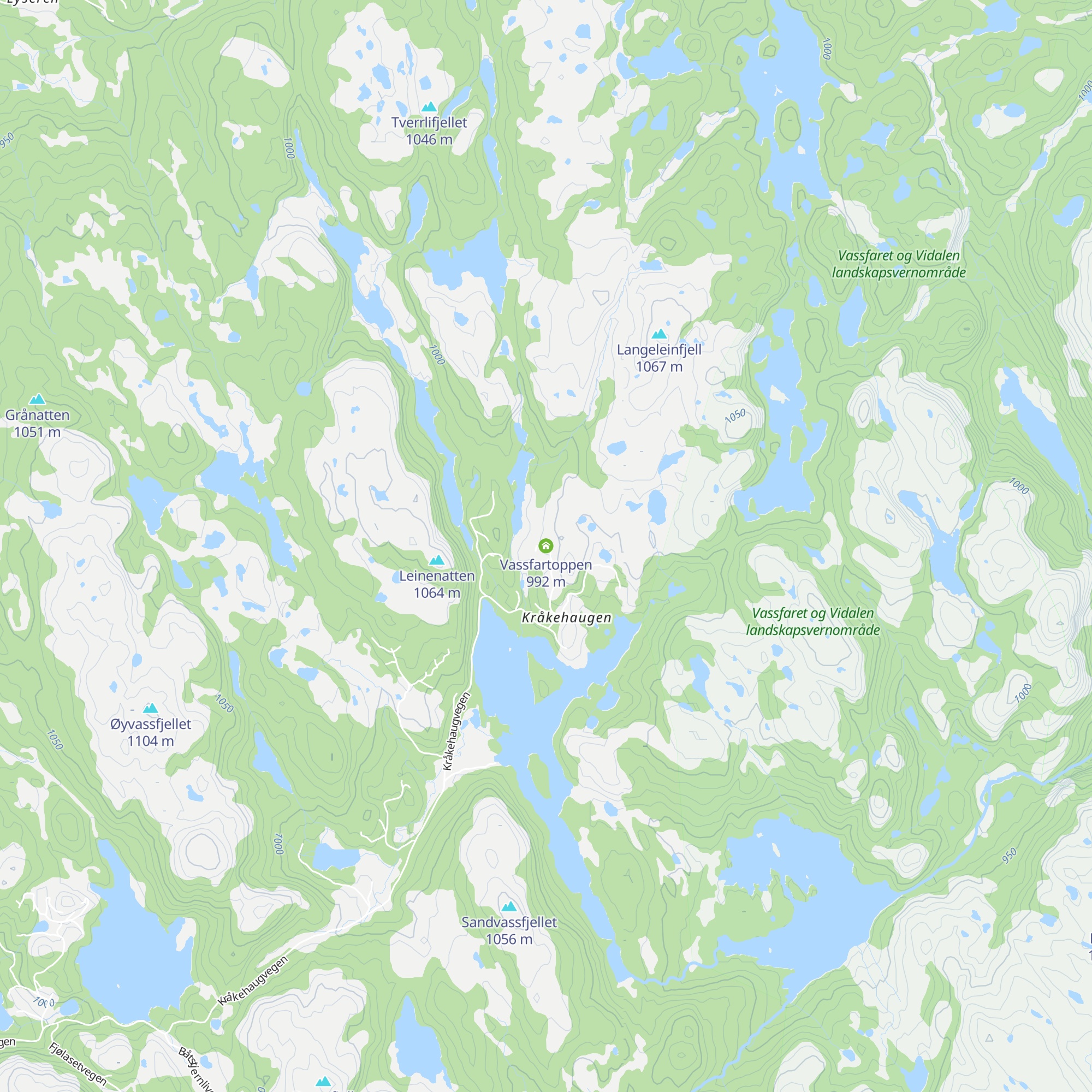 Vassfartoppen map