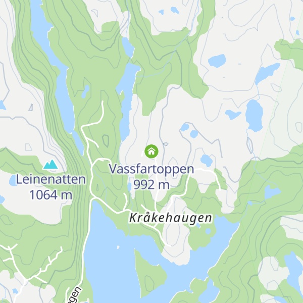 Map of Vassfartoppen