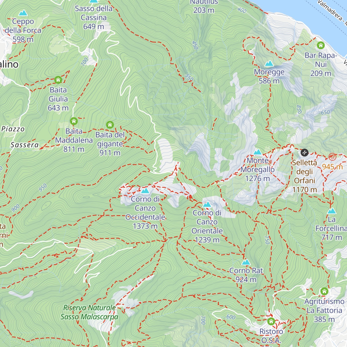 Rifugio S.E.V. map