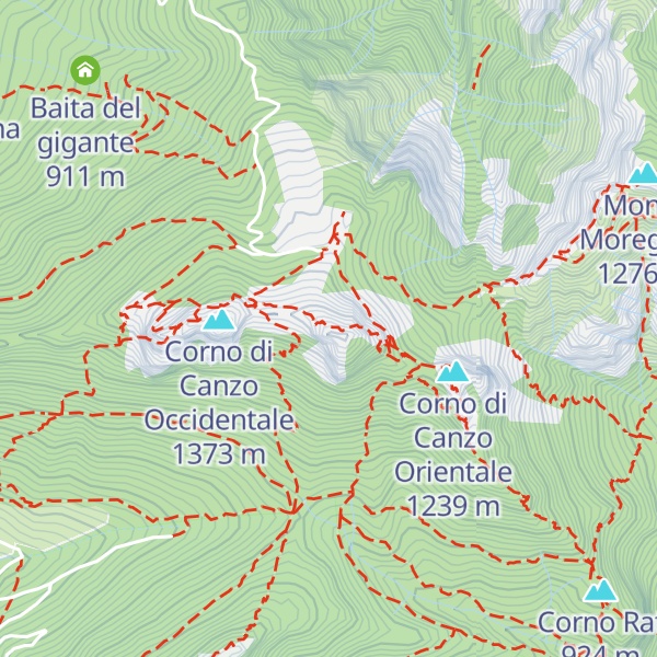 Map of Corno di Canzo Centrale